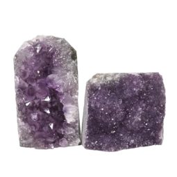 Amethyst Crystal Geode Specimen Set 2 Pieces DN934 | Himalayan Salt Factory