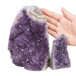 3.35kg Amethyst Crystal Geode Specimen Set 2 Pieces DN937 5 Amethyst Crystal Geode Specimen Set 2 Pieces DN937 | Himalayan Salt Factory