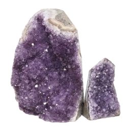 Amethyst Crystal Geode Specimen Set 2 Pieces DN937 | Himalayan Salt Factory