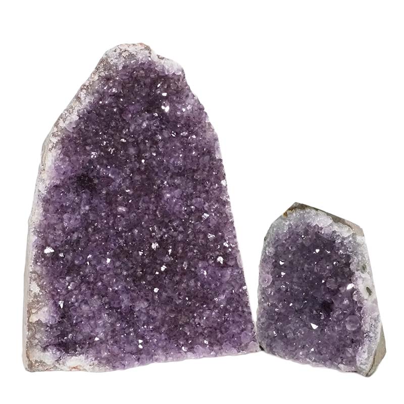 3.06kg Amethyst Crystal Geode Specimen Set 2 Pieces DN938 3 Amethyst Crystal Geode Specimen Set 2 Pieces DN938 | Himalayan Salt Factory