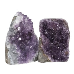 Amethyst Crystal Geode Specimen Set 2 Pieces DN955 | Himalayan Salt Factory