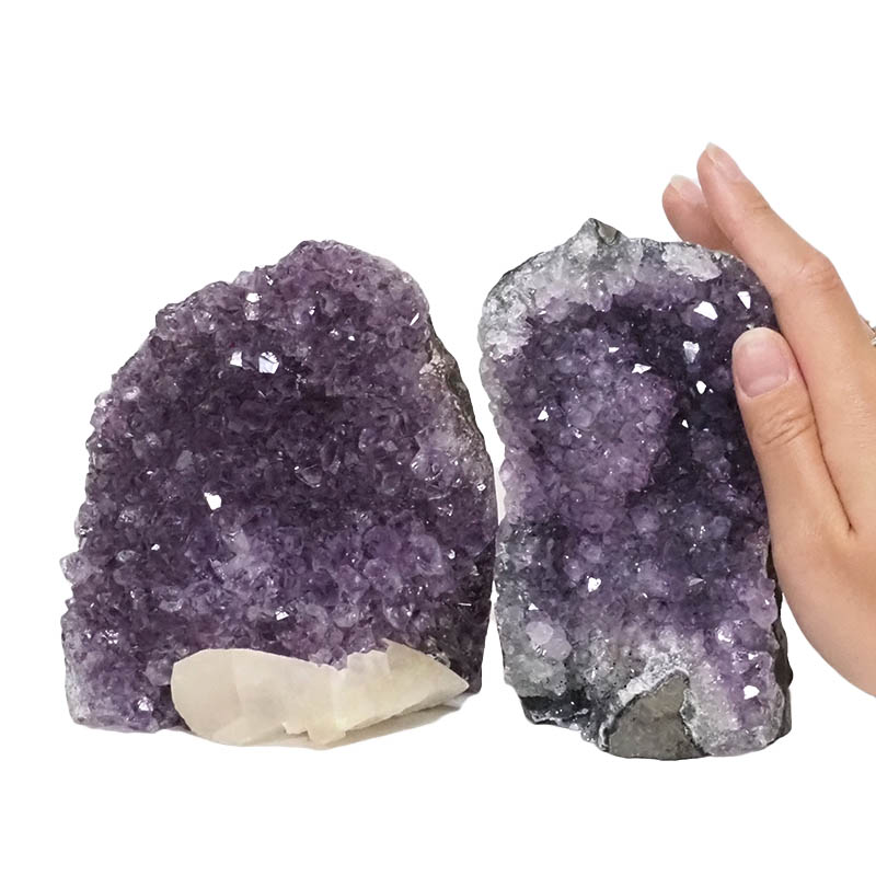 2.28kg Amethyst Crystal Geode Specimen Set 2 Pieces DN957 4 Amethyst Crystal Geode Specimen Set 2 Pieces DN957 | Himalayan Salt Factory