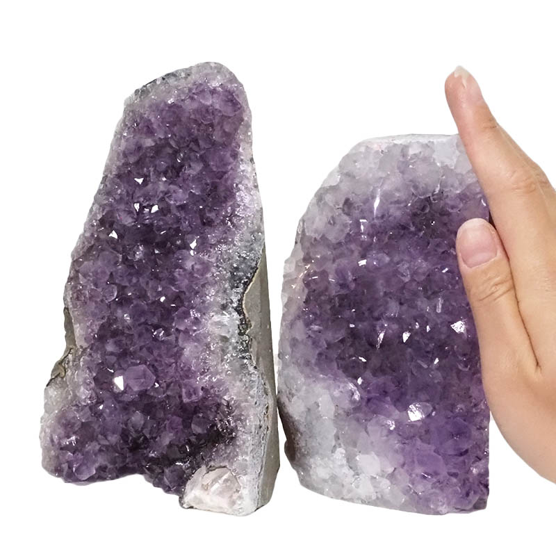 2.07kg Amethyst Crystal Geode Specimen Set 2 Pieces DN958 4 Amethyst Crystal Geode Specimen Set 2 Pieces DN958 | Himalayan Salt Factory