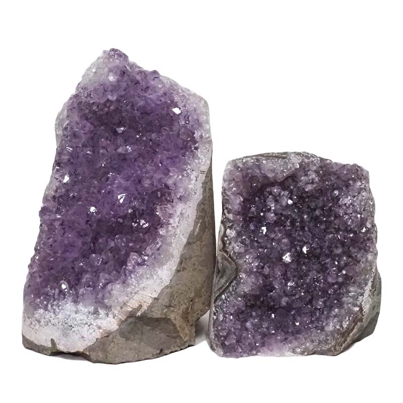 2.16kg Amethyst Crystal Geode Specimen Set 2 Pieces DN960 3 Amethyst Crystal Geode Specimen Set 2 Pieces DN960 | Himalayan Salt Factory
