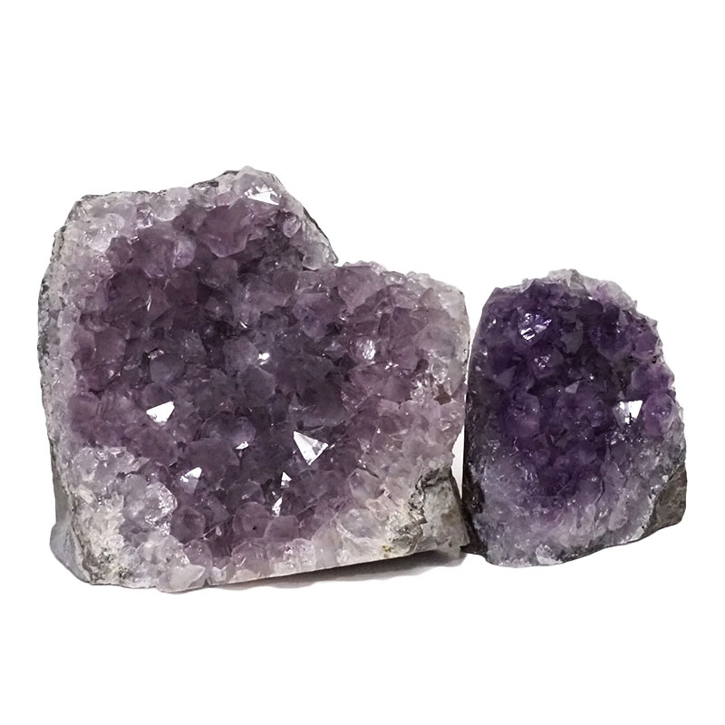 2.18kg Amethyst Crystal Geode Specimen Set 2 Pieces DN963 3 Amethyst Crystal Geode Specimen Set 2 Pieces DN963 | Himalayan Salt Factory