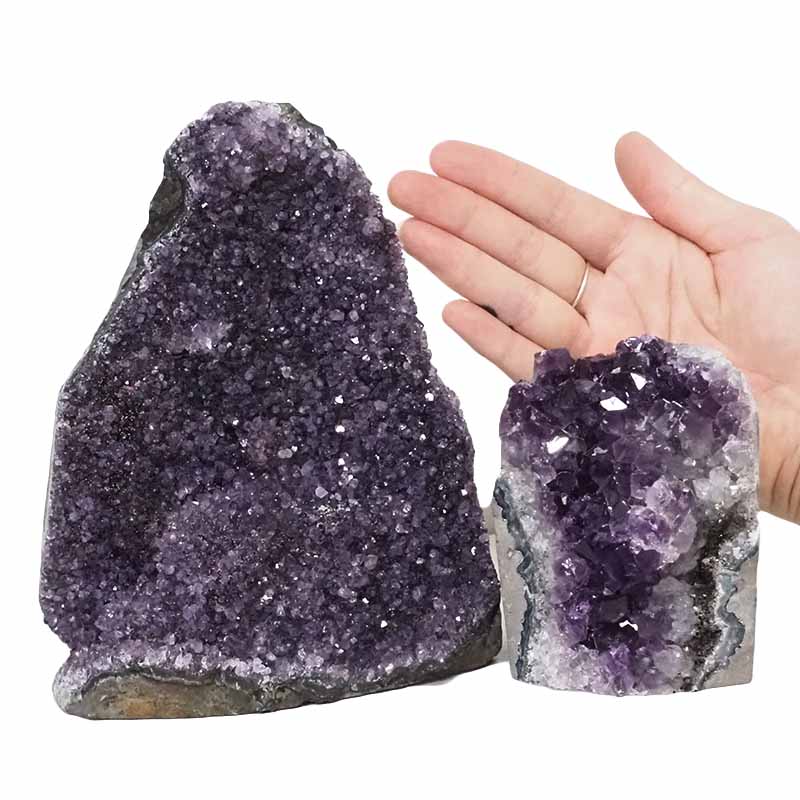 2.68kg Amethyst Crystal Geode Specimen Set 2 Pieces DN964 4 Amethyst Crystal Geode Specimen Set 2 Pieces DN964 | Himalayan Salt Factory