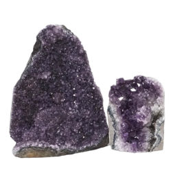 Amethyst Crystal Geode Specimen Set 2 Pieces DN964 | Himalayan Salt Factory