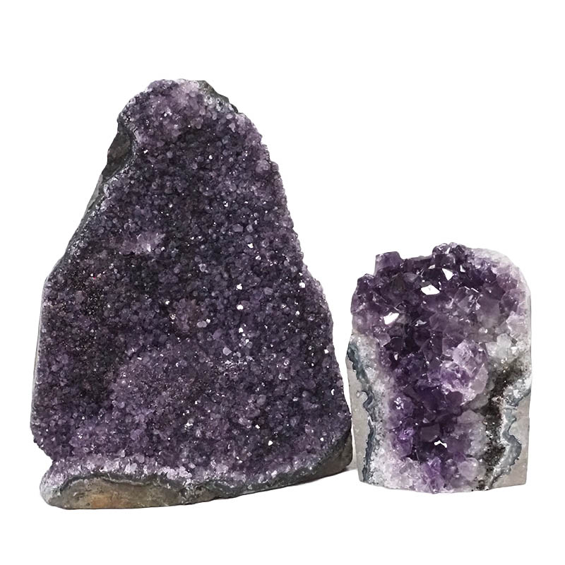 2.68kg Amethyst Crystal Geode Specimen Set 2 Pieces DN964 3 Amethyst Crystal Geode Specimen Set 2 Pieces DN964 | Himalayan Salt Factory