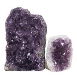 Amethyst Crystal Geode Specimen Set 2 Pieces DN965 | Himalayan Salt Factory