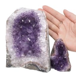 2.20kg Amethyst Crystal Geode Specimen Set 2 Pieces DN970 5 Amethyst Crystal Geode Specimen Set 2 Pieces DN970 | Himalayan Salt Factory