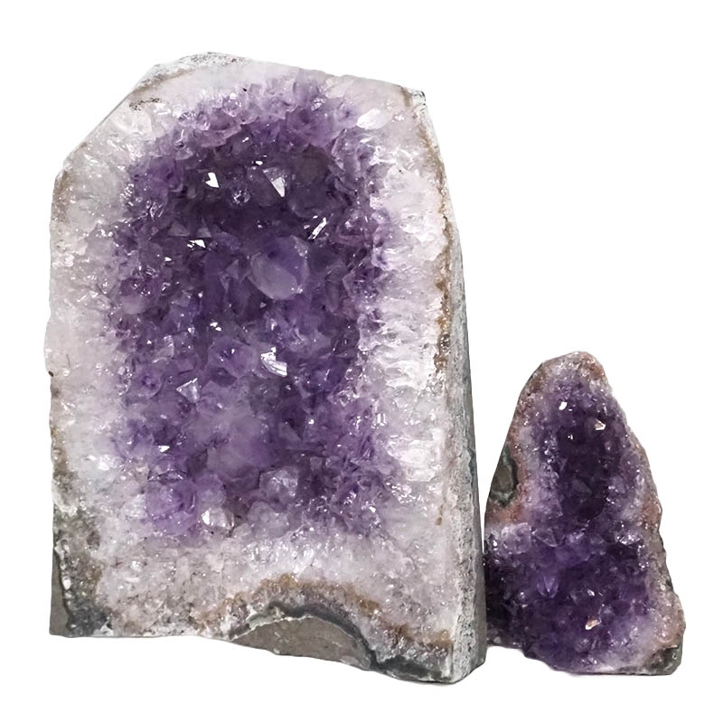 2.20kg Amethyst Crystal Geode Specimen Set 2 Pieces DN970 3 Amethyst Crystal Geode Specimen Set 2 Pieces DN970 | Himalayan Salt Factory