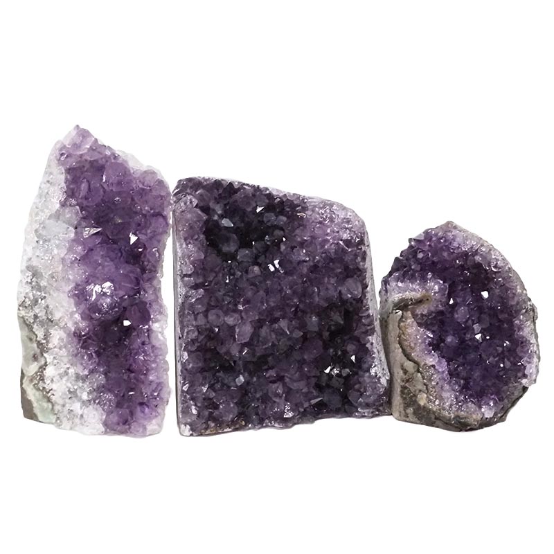 2.22kg Amethyst Crystal Geode Specimen Set 3 Pieces DN975 3 Amethyst Crystal Geode Specimen Set 2 Pieces DN975 | Himalayan Salt Factory