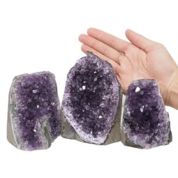 2.07kg Amethyst Crystal Geode Specimen Set 3 Pieces DN976 5 Amethyst Crystal Geode Specimen Set 2 Pieces DN976 | Himalayan Salt Factory