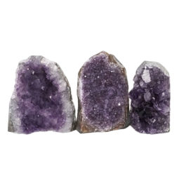 Amethyst Crystal Geode Specimen Set 3 Pieces DN967 | Himalayan Salt Factory