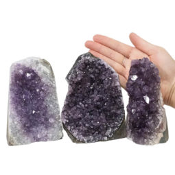 2.40kg Amethyst Crystal Geode Specimen Set 3 Pieces DN969 5 Amethyst Crystal Geode Specimen Set 3 Pieces DN969 | Himalayan Salt Factory
