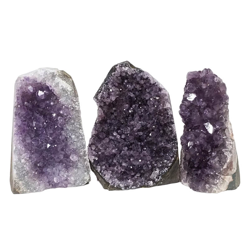 2.40kg Amethyst Crystal Geode Specimen Set 3 Pieces DN969 3 Amethyst Crystal Geode Specimen Set 3 Pieces DN969 | Himalayan Salt Factory