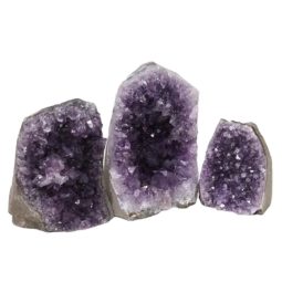 Amethyst Crystal Geode Specimen Set 3 Pieces DN979 | Himalayan Salt Factory
