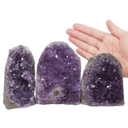 2.18kg Amethyst Crystal Geode Specimen Set 3 Pieces DN982 5 Amethyst Crystal Geode Specimen Set 3 Pieces DN982 | Himalayan Salt Factory