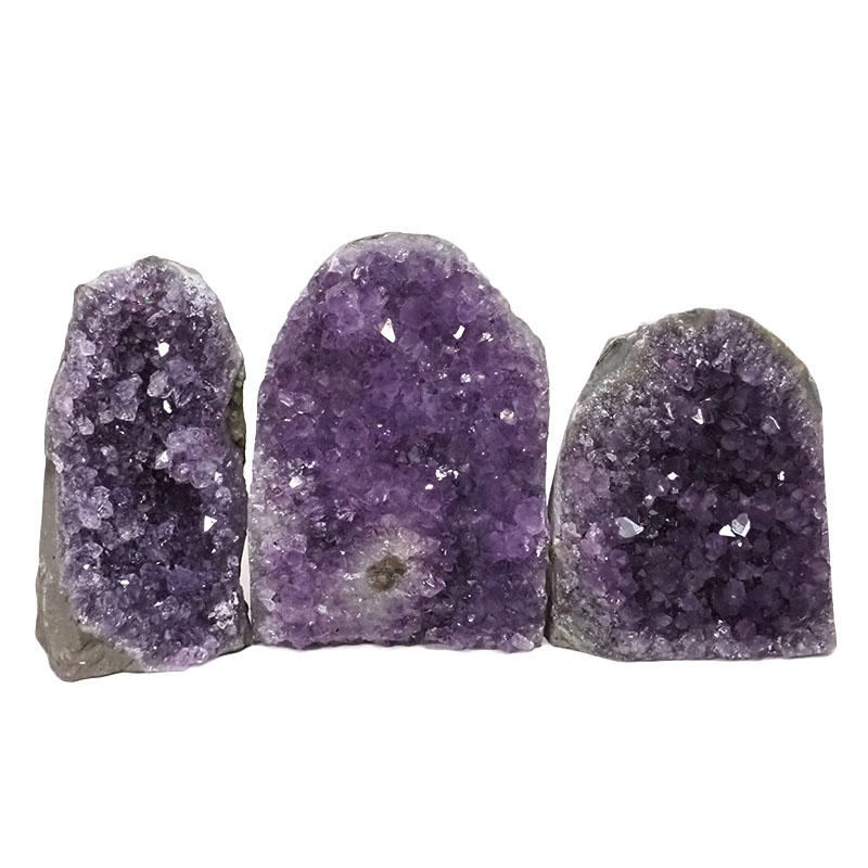 2.18kg Amethyst Crystal Geode Specimen Set 3 Pieces DN982 3 Amethyst Crystal Geode Specimen Set 3 Pieces DN982 | Himalayan Salt Factory