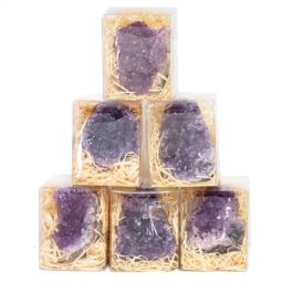 Amethyst Geode Druze Cluster Gift Box 9 Amethyst Druze Geode Gift Box | Himalayan Salt Factory