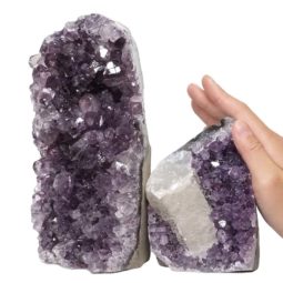 3.36kg Amethyst Polished Crystal Geode Specimen Set 2 Pieces DN831 5 Amethyst Polished Crystal Geode Specimen DN831 | Himalayan Salt Factory