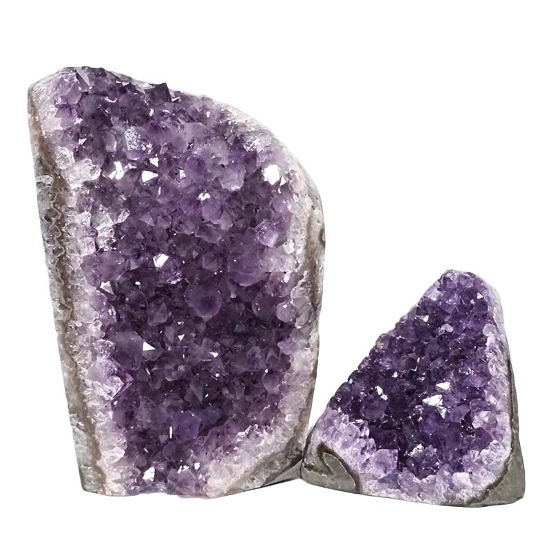 3.11kg Amethyst Polished Crystal Geode Specimen Set 2 Pieces DN833 3 Amethyst Polished Crystal Geode Specimen DN833 | Himalayan Salt Factory