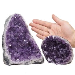 3.38kg Amethyst Polished Crystal Geode Specimen Set 2 Pieces DN822 5 Amethyst Polished Crystal Geode Specimen Set 2 Pieces DN822 | Himalayan Salt Factory