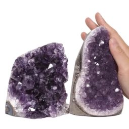 2.19kg Amethyst Polished Crystal Geode Specimen Set 2 Pieces DN823 5 Amethyst Polished Crystal Geode Specimen Set 2 Pieces DN823 | Himalayan Salt Factory