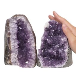 2.60kg Amethyst Polished Crystal Geode Specimen Set 2 Pieces DN825 5 Amethyst Polished Crystal Geode Specimen Set 2 Pieces DN825 | Himalayan Salt Factory