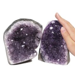 2.34kg Amethyst Polished Crystal Geode Specimen Set 2 Pieces DN827 5 Amethyst Polished Crystal Geode Specimen Set 2 Pieces DN827 | Himalayan Salt Factory