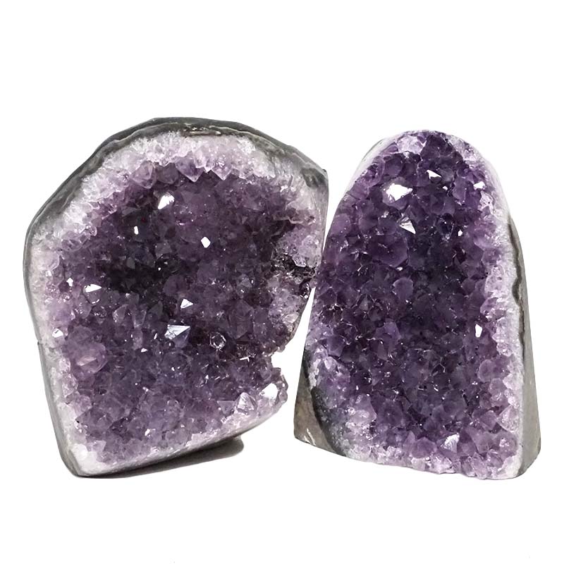 2.34kg Amethyst Polished Crystal Geode Specimen Set 2 Pieces DN827 3 Amethyst Polished Crystal Geode Specimen Set 2 Pieces DN827 | Himalayan Salt Factory