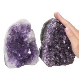 2.42kg Amethyst Polished Crystal Geode Specimen Set 2 Pieces DN849 5 Amethyst Polished Crystal Geode Specimen Set 2 Pieces DN849 | Himalayan Salt Factory