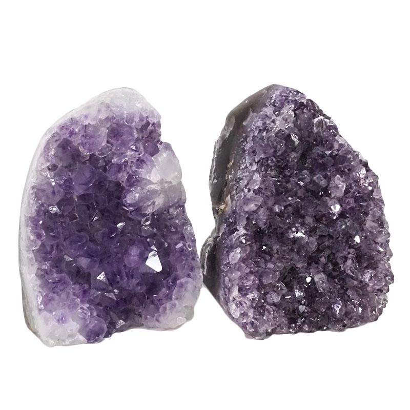 2.42kg Amethyst Polished Crystal Geode Specimen Set 2 Pieces DN849 3 Amethyst Polished Crystal Geode Specimen Set 2 Pieces DN849 | Himalayan Salt Factory