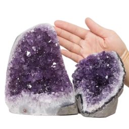 2.71kg Amethyst Polished Crystal Geode Specimen Set 2 Pieces DN852 5 Amethyst Polished Crystal Geode Specimen Set 2 Pieces DN852 | Himalayan Salt Factory