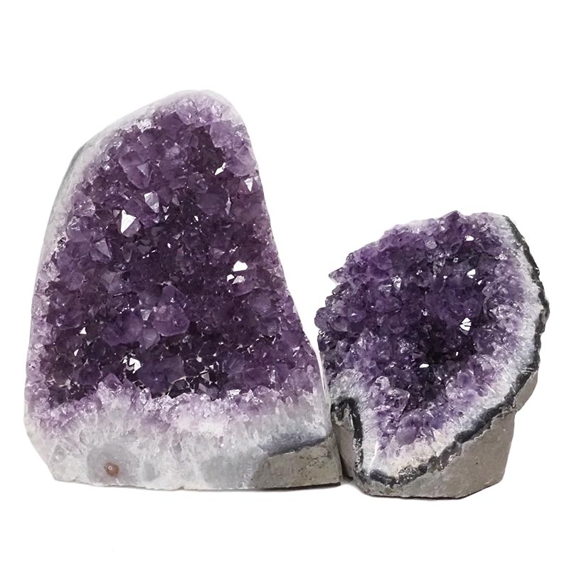 2.71kg Amethyst Polished Crystal Geode Specimen Set 2 Pieces DN852 3 Amethyst Polished Crystal Geode Specimen Set 2 Pieces DN852 | Himalayan Salt Factory