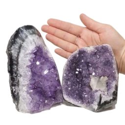 2.57kg Amethyst Polished Crystal Geode Specimen Set 2 Pieces DN854 5 Amethyst Polished Crystal Geode Specimen Set 2 Pieces DN854 | Himalayan Salt Factory