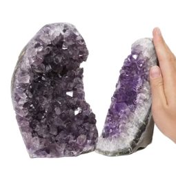 3.11kg Amethyst Polished Crystal Geode Specimen Set 2 Pieces DN857 5 Amethyst Polished Crystal Geode Specimen Set 2 Pieces DN857 | Himalayan Salt Factory