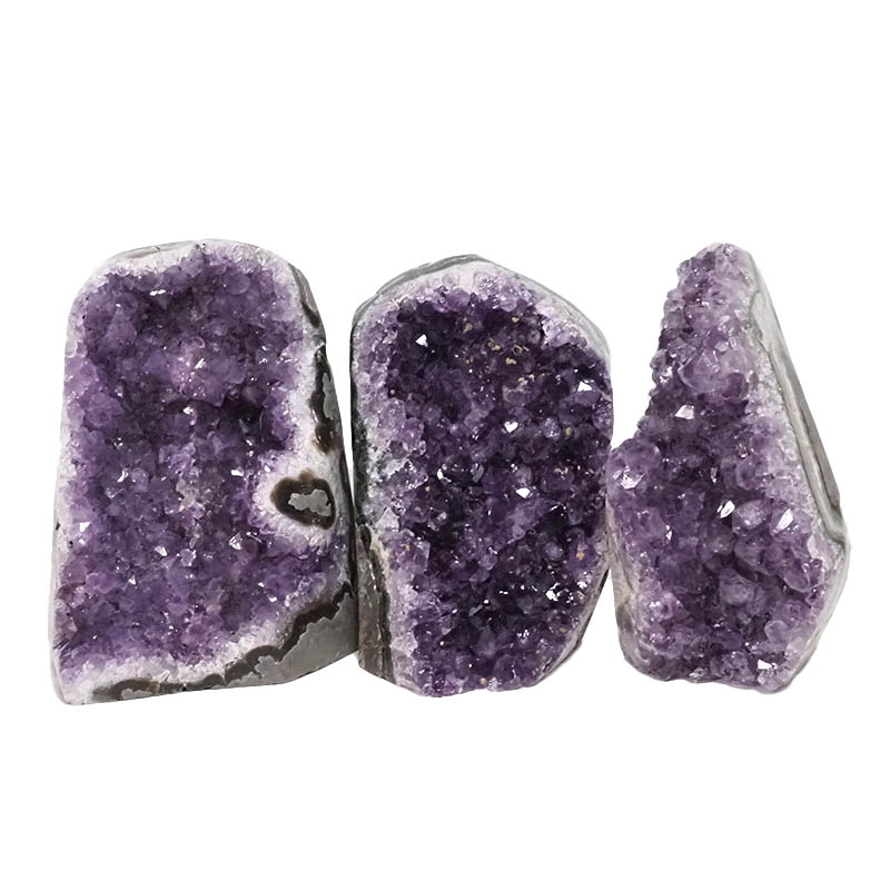 2.41kg Amethyst Polished Crystal Geode Specimen Set 3 Pieces DN864 3 Amethyst Polished Crystal Geode Specimen Set 3 Pieces DN864 | Himalayan Salt Factory