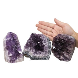 2.70kg Amethyst Polished Crystal Geode Specimen Set 3 Pieces DN868 5 Amethyst Polished Crystal Geode Specimen Set 3 Pieces DN868 | Himalayan Salt Factory