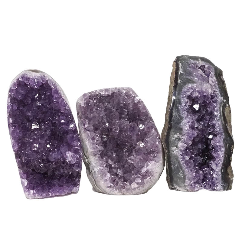 2.27kg Amethyst Polished Crystal Geode Specimen Set 3 Pieces DN871 3 Amethyst Polished Crystal Geode Specimen Set 3 Pieces DN871 | Himalayan Salt Factory