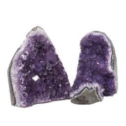 Amethyst Polished Crystal Geode Specimen Set 3 Pieces DN880 | Himalayan Salt Factory