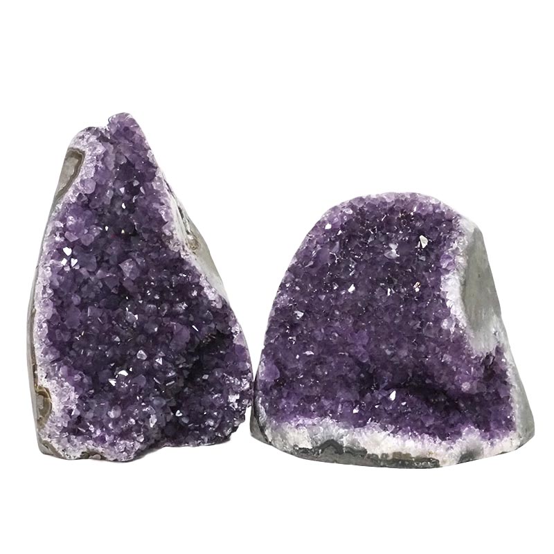 2.91kg Amethyst Polished Crystal Geode Specimen Set 2 Pieces DN881 3 Amethyst Polished Crystal Geode Specimen Set 3 Pieces DN881 | Himalayan Salt Factory