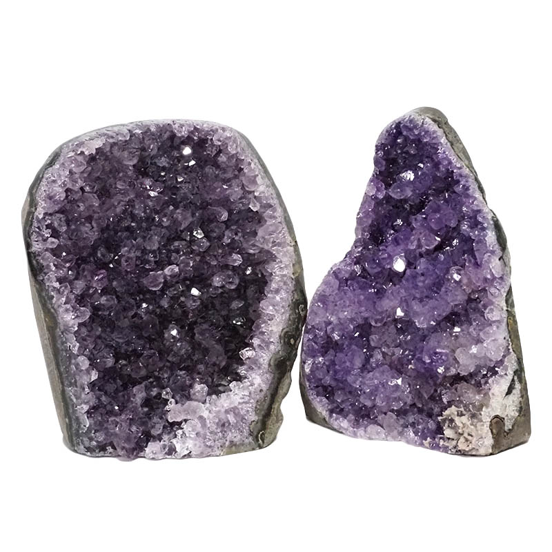 2.66kg Amethyst Polished Crystal Geode Specimen Set 2 Pieces DN883 3 Amethyst Polished Crystal Geode Specimen Set 3 Pieces DN883 | Himalayan Salt Factory