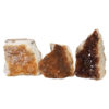 Citrine Crystal Geode Specimen Set 3 Pieces DN909 | Himalayan Salt Factory