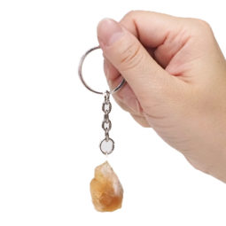 Citrine Crystal Rough Keychain 6 Citrine Crystal Rough Keychain | Himalayan Salt Factory