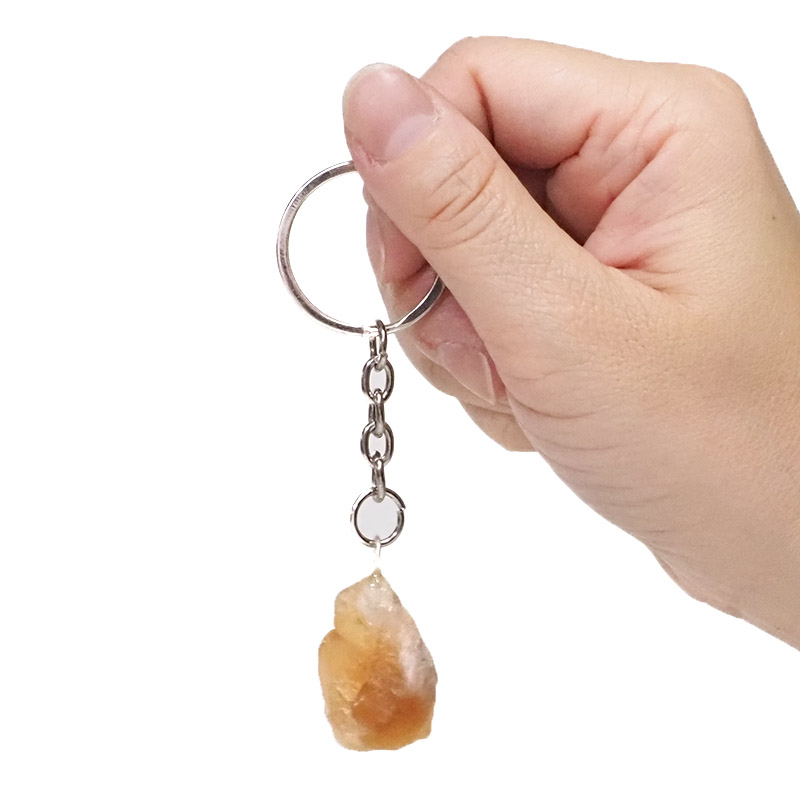 Citrine Crystal Rough Keychain 4 Citrine Crystal Rough Keychain | Himalayan Salt Factory