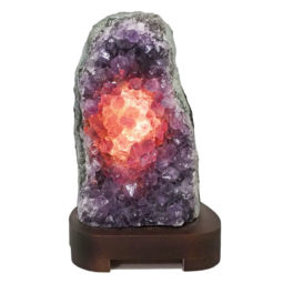 2.23kg Natural Amethyst Crystal Lamp with Timber Base DN939 6 Natural Amethyst Crystal Lamp with Timber Base DN939 | Himalayan Salt Factory