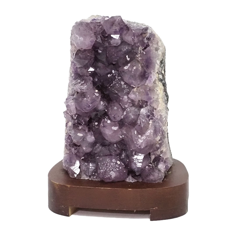 2.55kg Natural Amethyst Crystal Lamp with Timber Base DN942 3 Natural Amethyst Crystal Lamp with Timber Base DN942 | Himalayan Salt Factory