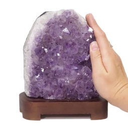2.59kg Natural Amethyst Crystal Lamp with Timber Base DN952 7 Natural Amethyst Crystal Lamp with Timber Base DN952 | Himalayan Salt Factory