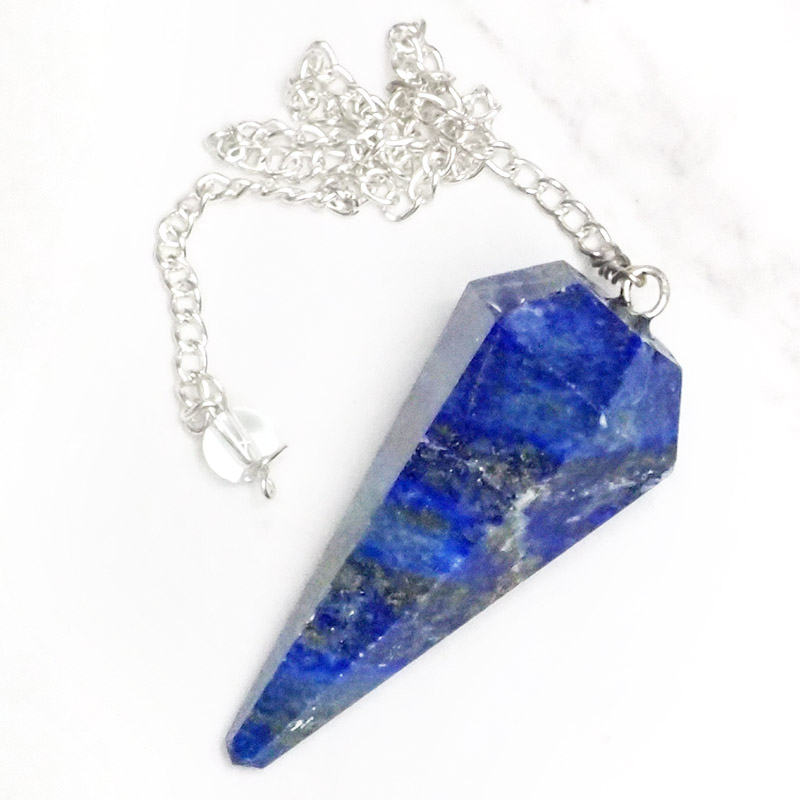 Natural Lapis Lazuli Cone Pendulum 3 Natural Lapis Lazuli Cone Pendulum | Himalayan Salt Factory